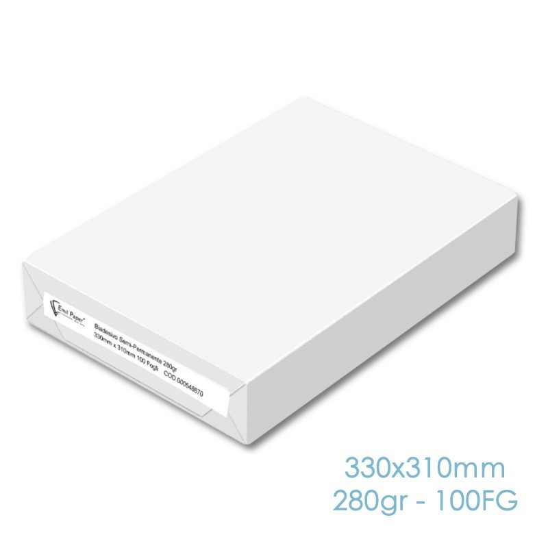 Biadesivo 310x310mm Semi-Permanente 280Gr 100Fg